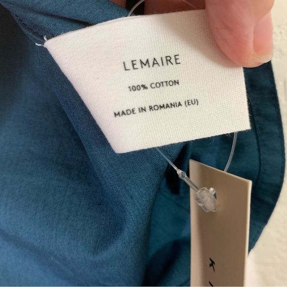 Lemaire Womens button up sleeveless top Prussia blue 36/S NWT - Picture 6 of 8